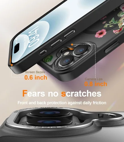 Miniatura 600 de Goodon para iPhone 15 Pro Max con protector de pantalla de privacidad, compatible con Magsafe, funda translúcida mate a prueba de golpes - Linda