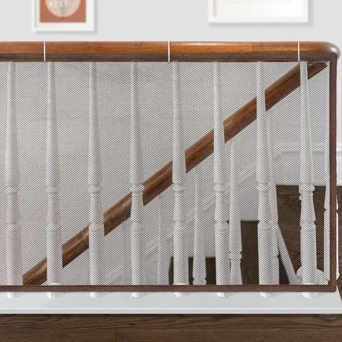 Banister Guard - Red de seguridad infantil de 6.6 x 2.6 pies, barandilla para escaleras, barandillas de malla para niños, juguetes, mascotas, color