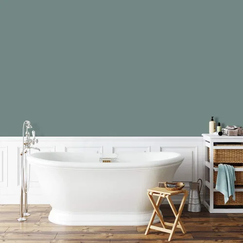 Miniatura 4 de Prestige Paints - Pintura exterior e imprimación en uno, 1 galón, plano, compatibilidad comparable con el color menta «Whipped Mint» de Behr