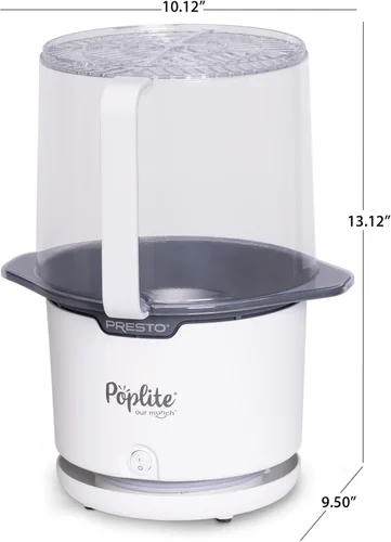 Miniatura 8 de Presto 04812 PopLite Our Munch - Palomitas de maíz para hacer palomitas de maíz, tamaño familiar, cuenco integrado para servir, diseño compacto, 15