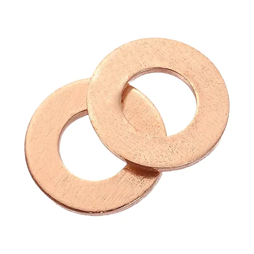 Miniatura 37 de uxcell Arandela Plana M6, 50 Piezas Arandelas de Anillo Plano de Cobre de 12mm de Diámetro Exterior Junta de Sellado de Metal para Tornillos, Pernos