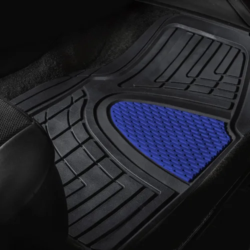 Miniatura 3 de Alfombrillas para piso de automóvil FH-F11322 de FH GROUP, ultrarresistentes, goma de primera calidad, recortables, Azul