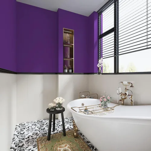 Miniatura 3 de Papel tapiz de vinilo adhesivo morado para despegar y pegar, papel tapiz de color sólido extraíble para sala de estar, dormitorio, revestimiento