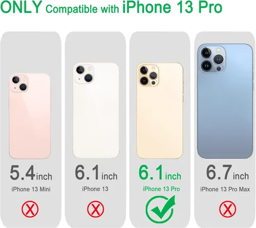 Miniatura 2 de Funda magnética compatible con iPhone 13 Pro, compatible con carga inalámbrica MagSafe, parte trasera transparente antiarañazos, a prueba de golpes
