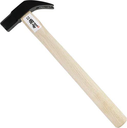 KAKURI Martillo de garra japonés con mango de madera fresada, 17 onzas, martillo de carpintero profesional para carpintería, acero al carbono Negro