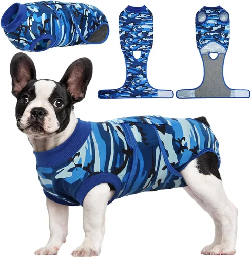 Miniatura 12 de Kuoser Traje de recuperación de cirugía para perros, traje de recuperación para perros machos hembras, mameluco para perro después de la cirugía