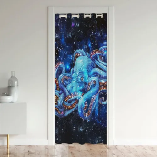 Miniatura 10 de Cortina de puerta de estilo japonés para privacidad de puerta, tratamiento de ventana japonés Ukiyoe para decoración del hogar, sala de estar, flor