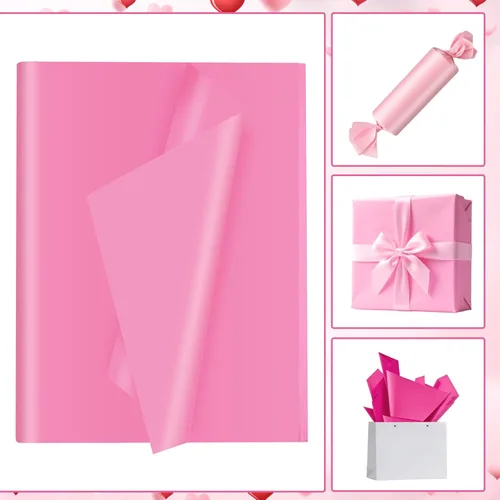Miniatura 5 de 30 hojas de papel de seda rosa para bolsas de regalo, papel de seda rosa surtido a granel para decoración de bodas, cumpleaños, proyectos