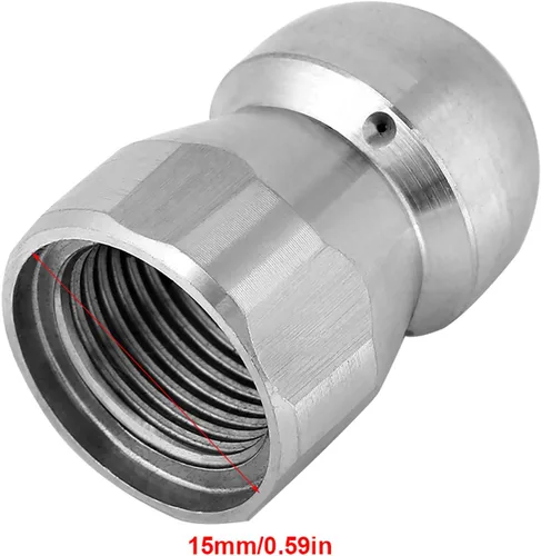 Miniatura 8 de Yosoo Health Gear Boquilla de desagüe, boquilla de chorro de 3/8 pulgadas, boquilla de agua, limpiador de línea de drenaje de alta presión, boquilla