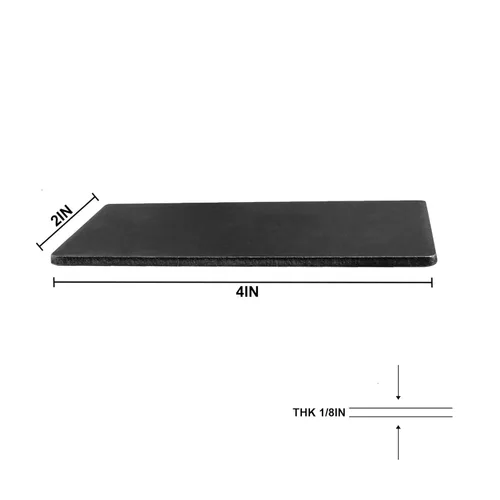 Miniatura 5 de Paquete de 10 planchas planas de acero 420 de 4"x2"x1/8" pulgadas, plantillas para cuchillos para fabricación de cuchillos, acero para forja