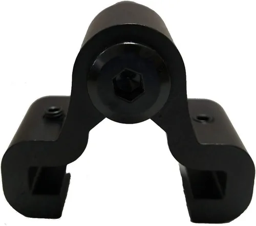 Miniatura 5 de LWZH Topes de puerta de acero negro para puerta corredera de granero Kit de rodillos de riel 2 Pack