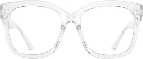 Miniatura 10 de JIM HALO Gafas de luz azul extragrandes para mujer, gafas de luz azul con montura cuadrada y gruesa para computadora, reducen la fatiga ocular