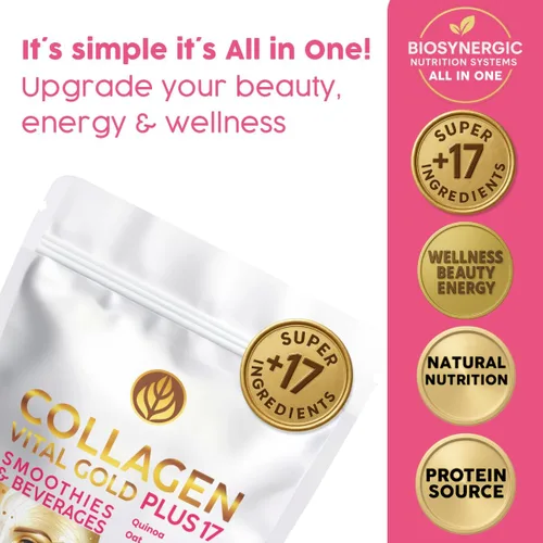 Miniatura 3 de Vital Life - Polvo de péptidos de colágeno + 17 súper ingredientes, 1 libra (paquete de 12), sabor a bayas rojas, apoya el cabello, la piel