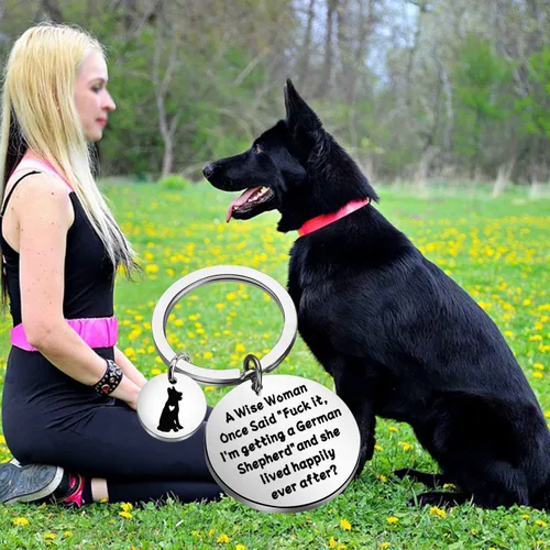 Miniatura 7 de TGBJE Regalo de pastor alemán, A Wise Women Getting a German Shepherd She Lived Happily Ever After German Shepherd MomDad Gift