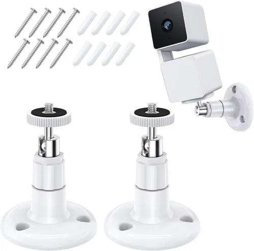 FastSnail Soporte de pared compatible con Wyze Cam Pan V3 y Wyze Cam V4/V3 y Wyze Cam exterior/interior, soporte ajustable giratorio de 360 grados