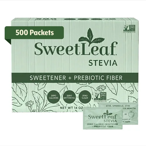 Miniatura 9 de SweetLeaf Paquetes de polvo de stevia - Edulcorante cero calorías con extracto de hoja de stevia, sin aditivo edulcorante artificial, sin azúcar