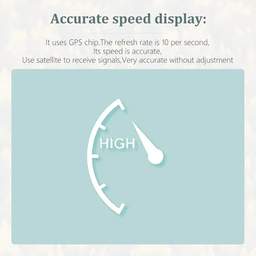 Miniatura 8 de Liiiyuan Velocímetro HUD, medidor de velocidad digital GPS con MPH, pantalla frontal para todos los coches, cable USB Plug & Play