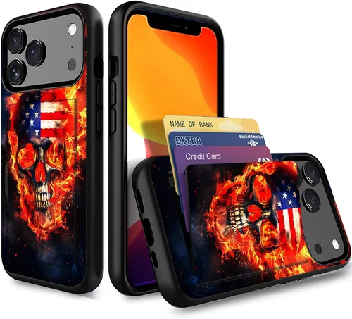 Miniatura 93 de Funda para iPhone Air, funda tipo cartera con ranura para tarjeta oculta, a prueba de golpes, TPU y PC, funda protectora de doble capa para iPhone