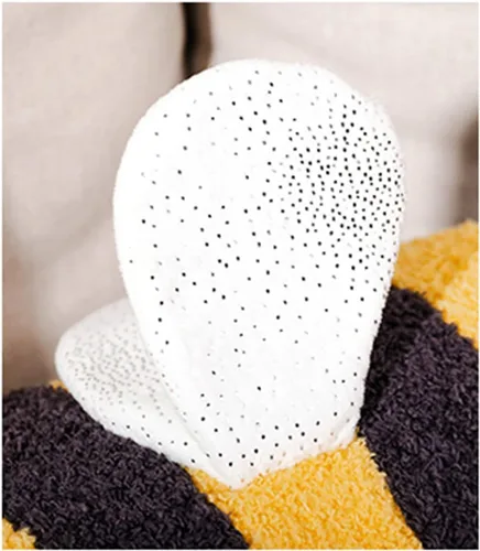 Miniatura 2 de Peluche de abejorro mullido de 13.9 pulgadas, pulshies de abeja de miel con cara linda y alas blancas, juguete de peluche de abejorro de abejorro
