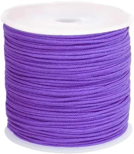 Miniatura 34 de Cordón de nailon de 0.020 in, hilo de ajuste para nudos chinos, collares, joyería, macramé, cuentas, pulseras de 150 yardas (azul)