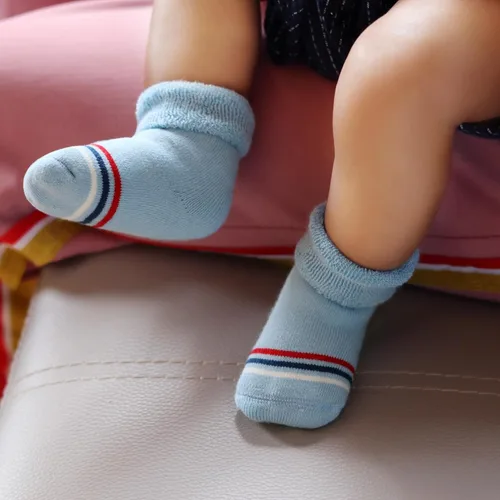 Miniatura 2 de RATIVE Newborn Baby Socks 0-6,6-12 Months Terry Turn Cuff Socks for Boys Girls