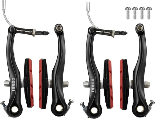 Corki Cycles Linear Mountain Bike V-Brake Set delantero y trasero 2 pares - Pastillas de freno de 2.756 in