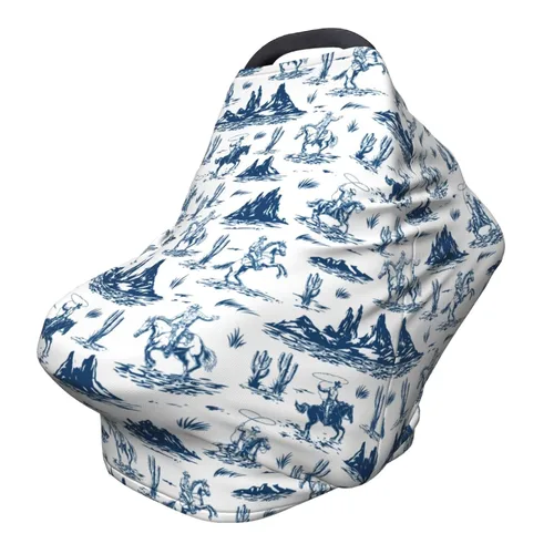 Western Cowboy Cactus - Funda de asiento de coche para bebé, fundas de asiento de coche para niñas y niños, elástica, suave, transpirable, para