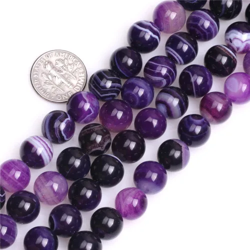 Miniatura 5 de Cuentas sueltas, gemas de ágata redondas facetadas naturales para realizar joyería a mano en grandes cantidades, bricolaje. Una tira: 15 pulgadas
