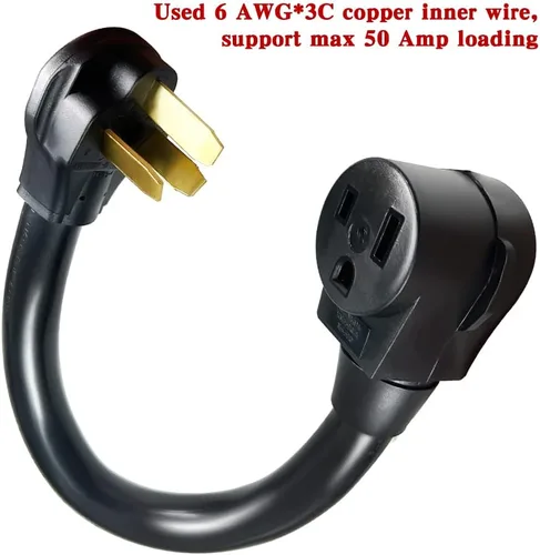 Miniatura 3 de NEMA 10-50P al soldador 6-50R Cable adaptador de soldadura 50A 250V, 6 AWG* 3C