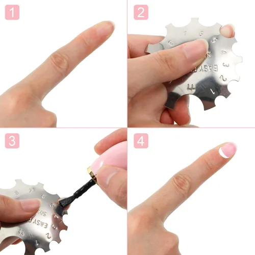 Miniatura 4 de Módulo de placa de corte de bordes de manicura de uñas, 6 piezas, herramienta de corte de gel de línea de sonrisa francesa fácil de acero