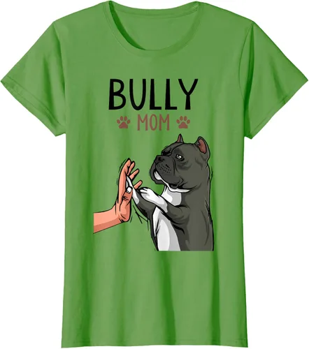Miniatura 4 de American Bully Mom Cute Dog Mama Camiseta divertida para mujer, Blanco, S