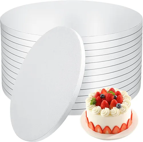 Miniatura 9 de 6 piezas de tambores para pastel de 8 pulgadas, tambor de 8 pulgadas, tablas para pastel de 8 pulgadas redondas, cartón de 1,27 cm de espesor