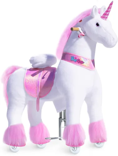 Miniatura 23 de PonyCycle Caballo de paseo para niños pequeños de 3 a 4 años con freno, sin batería (30 pulgadas de altura/tamaño 3 modelo clásico U) poni mecánico