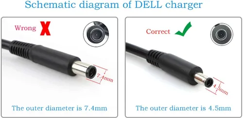 Miniatura 2 de Nuevo original Inspiron 13 14 15 cargador para portátil 65 W (vatios) adaptador de corriente de CA delgado (LA65NS2-01/0G6J41/MGJN9) para Dell