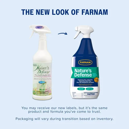 Miniatura 2 de Farnam Nature's Defense - Aerosol repelente de moscas botánico a base de agua para caballos, ideal para pieles sensibles, 32 onzas
