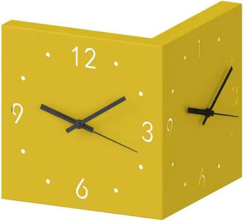 Miniatura 9 de KYOFIS Reloj de pared Corne de doble cara, reloj de pared de esquina luminoso con sensor con escala numeral, funciona con pilas, reloj de pared Azul