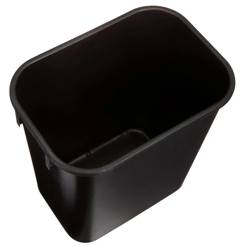 Miniatura 4 de Amazon Basics Cubo de basura pequeño, papelera rectangular para oficina comercial, 3 galones (paquete de 2), color negro