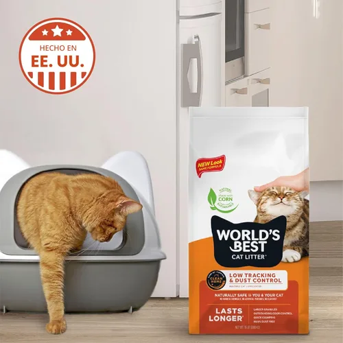 Miniatura 5 de WORLD'S BEST CAT LITTER - Arena para múltiples gatos, sin perfume, 32 libras - Control de rastro y polvo de bajo nivel, ingredientes naturales