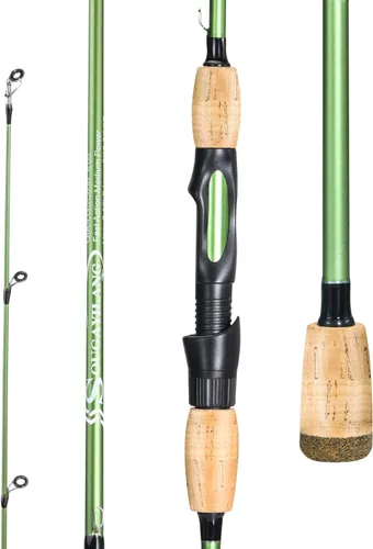 Miniatura 8 de Sougayilang Cañas de pescar, caña giratoria de fibra de carbono de 24 toneladas y caña de fundición, guías de acero inoxidable, caña de cebo ligera
