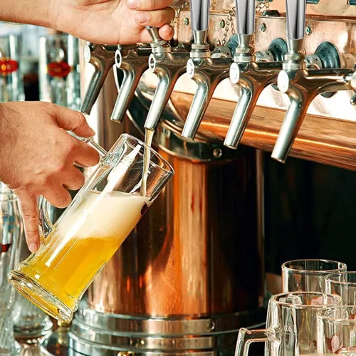 Miniatura 5 de Manijas de grifo de cerveza, 2 piezas de acero inoxidable 304 comercial de barril de cerveza de barril de cerveza mango de grifo de cerveza