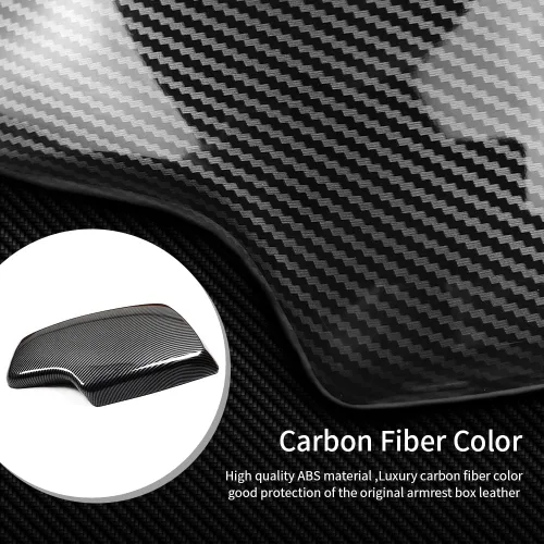 Miniatura 2 de Funda para Reposabrazos de Coche para BMW Serie 3 F30 E90 E91 E92 E93 2006-2018, Cubierta Interior de Reposabrazos de Fibra de Carbono, Panel