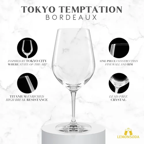Miniatura 2 de LEMONSODA Copas de vino de cristal de alta calidad, juego de 2, copas elegantes para pinot noir, cabernet, merlot, shiraz, lo mejor para mujeres