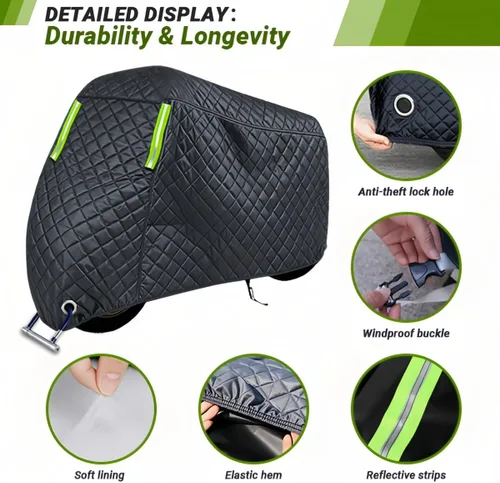 Miniatura 4 de Hail Protector Motorcycle Cover for Yamaha FZ1, Heavy-Duty Motorbike rain Covers Keep Vehicle Clean ，Scratch-Resistant Flame-Retardant Snow-Proof