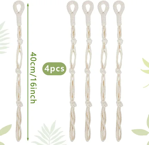 Miniatura 2 de Extensores conectables para colgar plantas, extensor de cuerda duradera para macetas, baños de pájaros, adornos decorativos, extensor de gancho