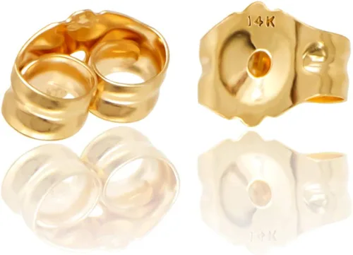 Miniatura 4 de Pendientes de bola de oro amarillo de 14 quilates con mariposa