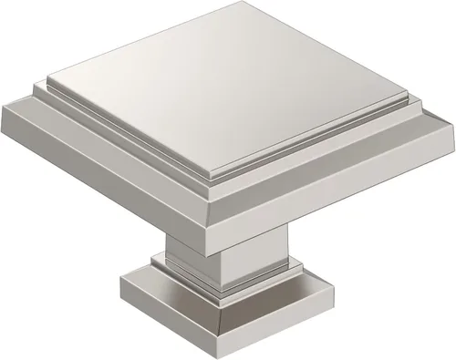 Miniatura 14 de Amerock Pomo de gabinete Negro mate Longitud de 1-1/4 pulgadas (1.260 in) Appoint 1 paquete Pomo de cajón Herrajes para gabinete Mate