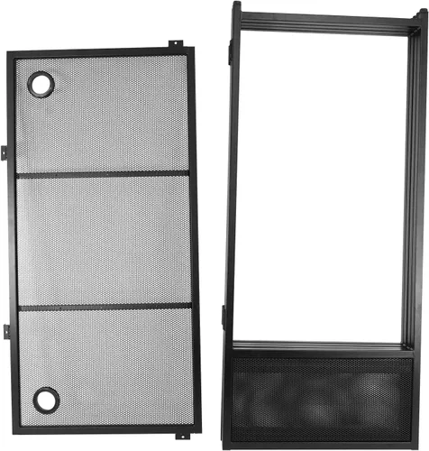 Miniatura 7 de Rockville ROCKBOOTH Cabina de fachada para evento DJ con mesa de 39.5" x 20", mesa desmontable, pantallas negras/blancas, bolsa de viaje, para DJs