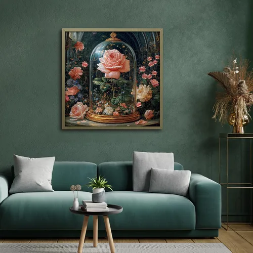 Miniatura 4 de Rompecabezas de flores de rosas para adultos de 1000 piezas, rompecabezas únicos de plantas florales, hermosa rosa en cúpula de cristal