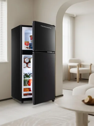 Miniatura 8 de F.W.WOOLWORTHS - Refrigerador compacto de 3.5 pies cúbicos con congelador, refrigerador mini de 2 puertas, termostato ajustable, para dormitorio