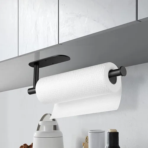 Miniatura 2 de Portarrollos de Papel para Cocina, Toallas de Papel a Granel - Autoadhesivos para Debajo del Gabinete, Ambos Disponibles en Adhesivo y Tornillos